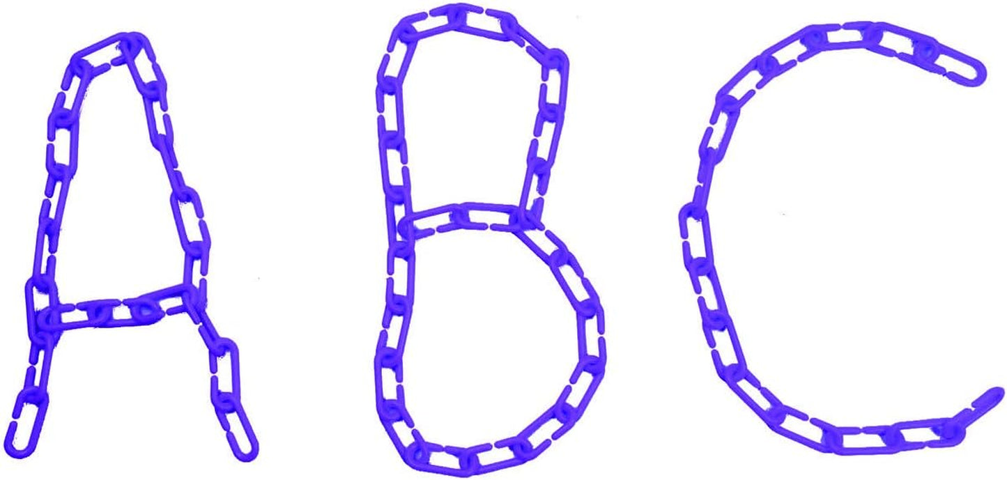 200-Piece Blue Plastic Chain Links & Toys - Interlocking C-Clip Bird Cage Accessories for Parakeets, Sugar Gliders, Small Pets (Climbing/Swinging Toys)