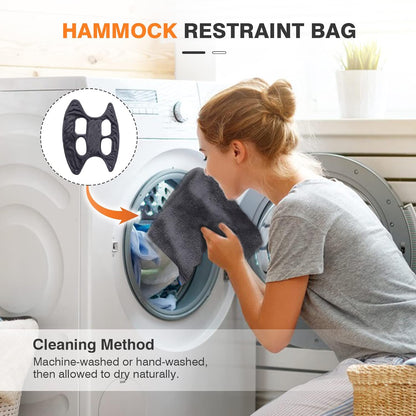 Pet Dog Grooming Hammock Harness Helper 5In1 Hammock Restraint Bag for Small Medium Large Dogs&Cats Grooming Hammock Drying Towels for Bathing Washing and Nail Trimming with Nail Clippers Comb