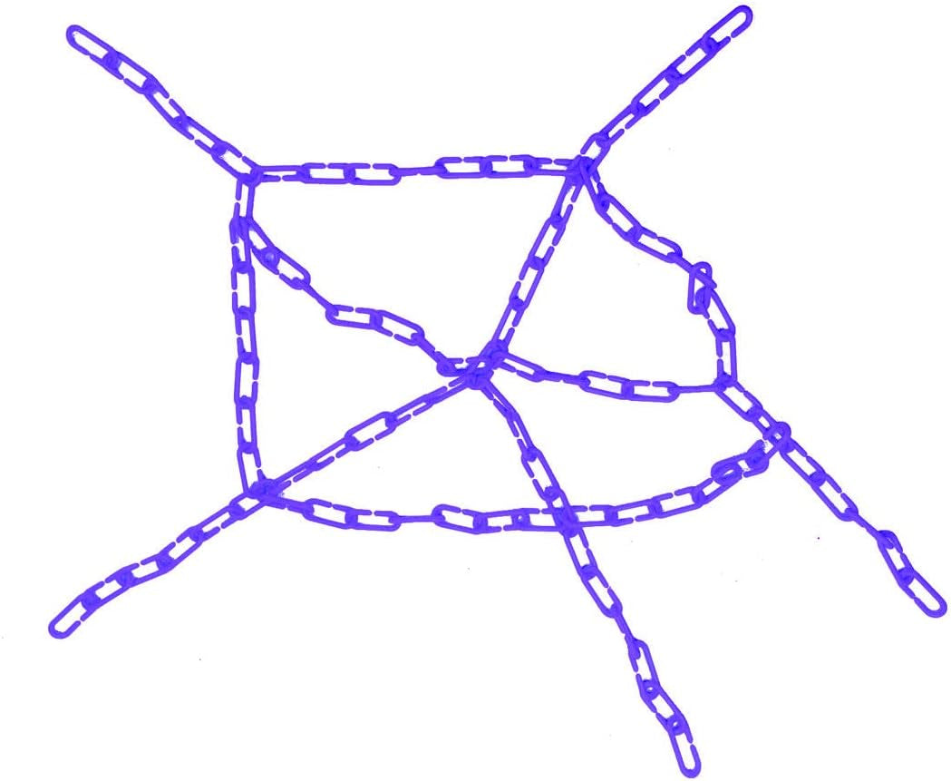 200-Piece Blue Plastic Chain Links & Toys - Interlocking C-Clip Bird Cage Accessories for Parakeets, Sugar Gliders, Small Pets (Climbing/Swinging Toys)