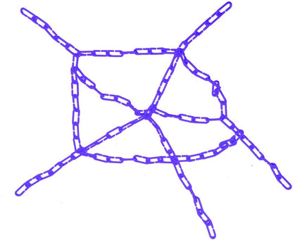 200-Piece Blue Plastic Chain Links & Toys - Interlocking C-Clip Bird Cage Accessories for Parakeets, Sugar Gliders, Small Pets (Climbing/Swinging Toys)