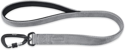 Pets 24 Inches Heavy Duty Short Leash with Comfortable Handle and Lightweight Aviation Aluminium Clip Lead- for Large Medium Dogs Daily Walking and Training. (24 Inches, Sleet Gray)