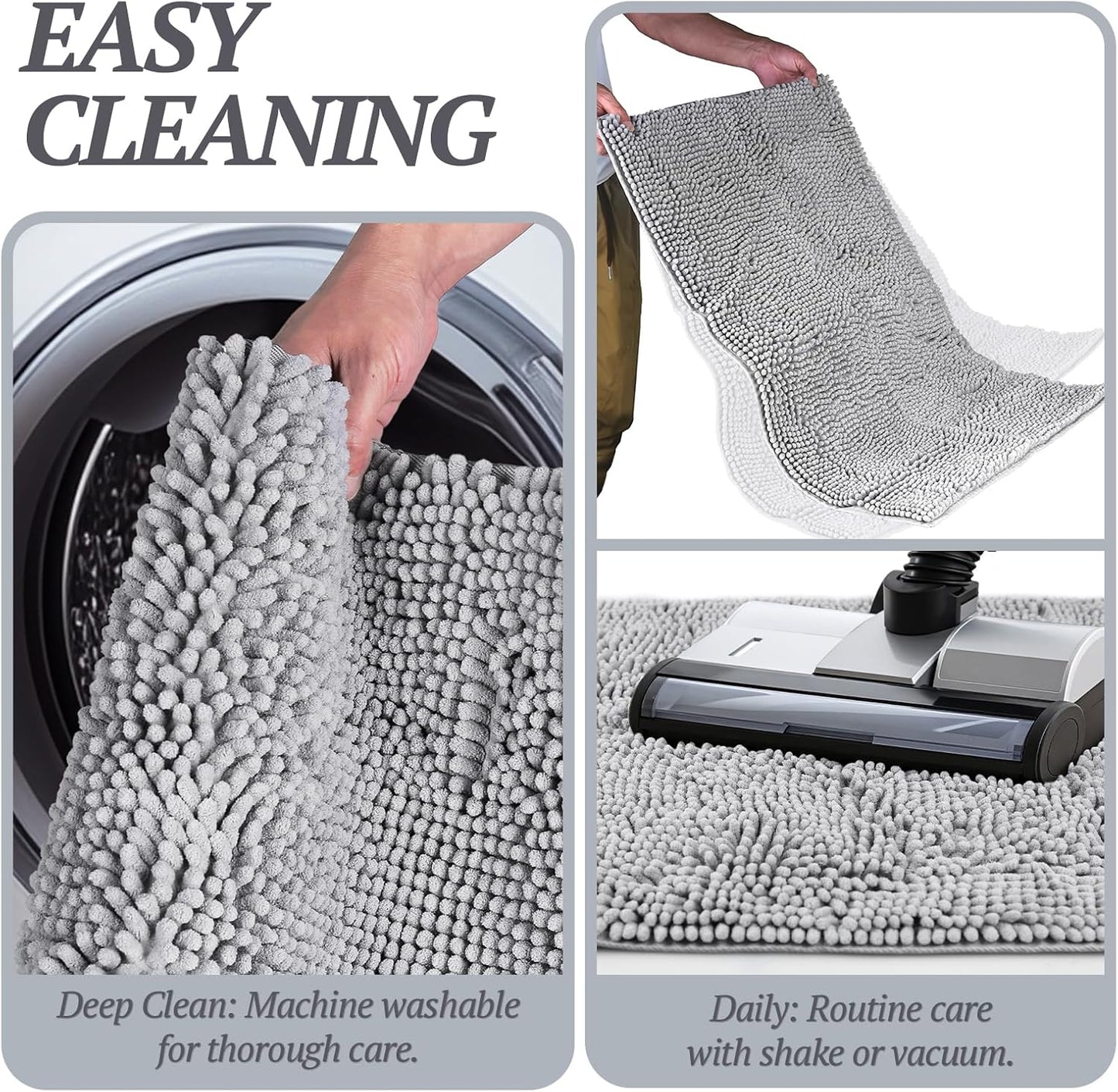 Dog Door Mat Absorpmax Dog Rug for Muddy Paw, Mat for Muddy Paw Door Indoor Floor Entryway, Waterproof Washable & Water Absorbent Dirt Trapper, 35" × 25", Grey