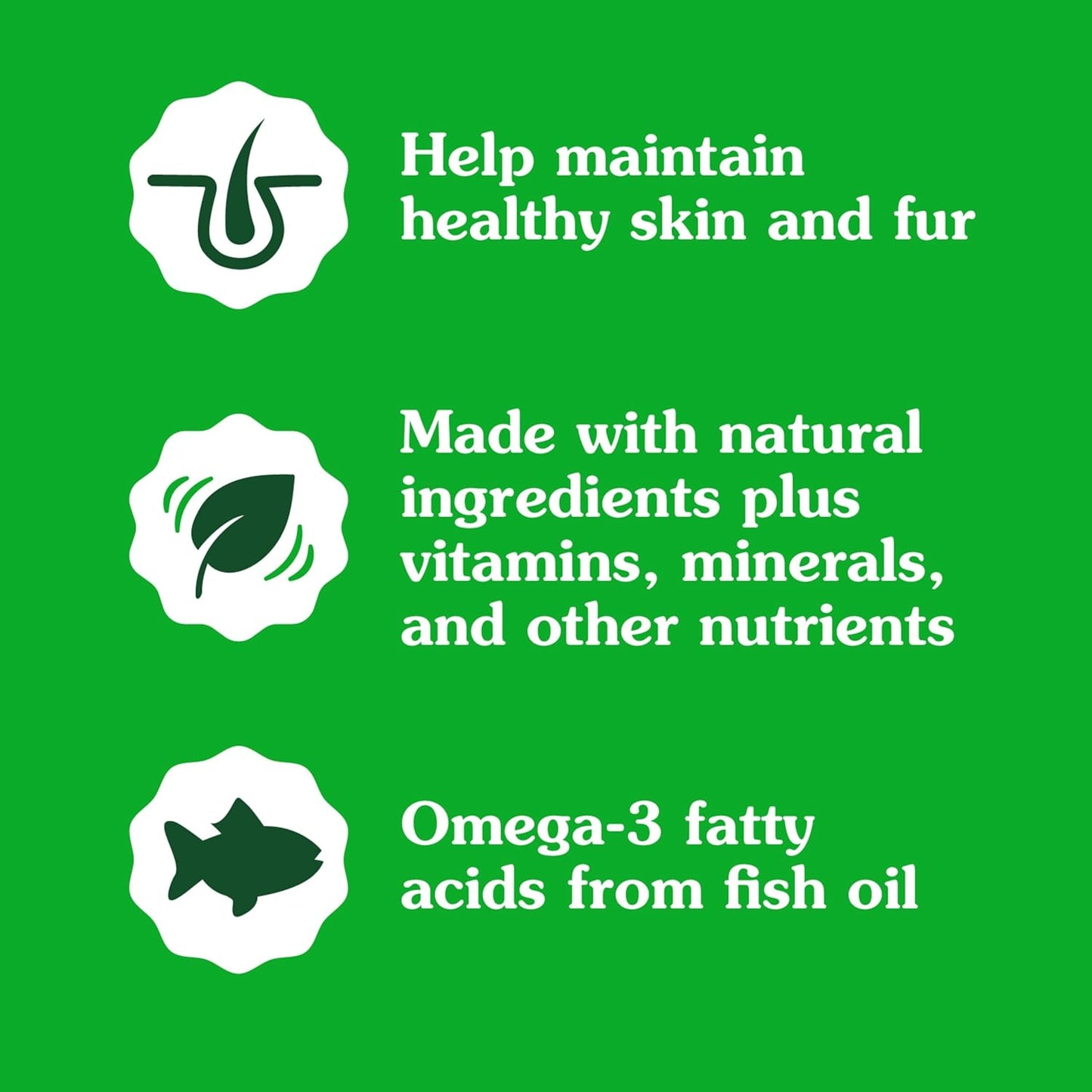 Feline Smartbites Skin & Fur Health Crunchy and Soft Cat Treats, Chicken Flavor, 16 Oz. Tub