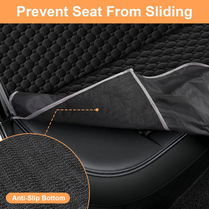 Dog Car Seat Cover for Back Seat, 2025 Upgraded 600D Heavy Duty Waterproof & Scratch-Resistant Dog Hammock for Car, Back Seat Pet Cover for Dogs with Sedan, Trucks and Suvs, Standard, Black