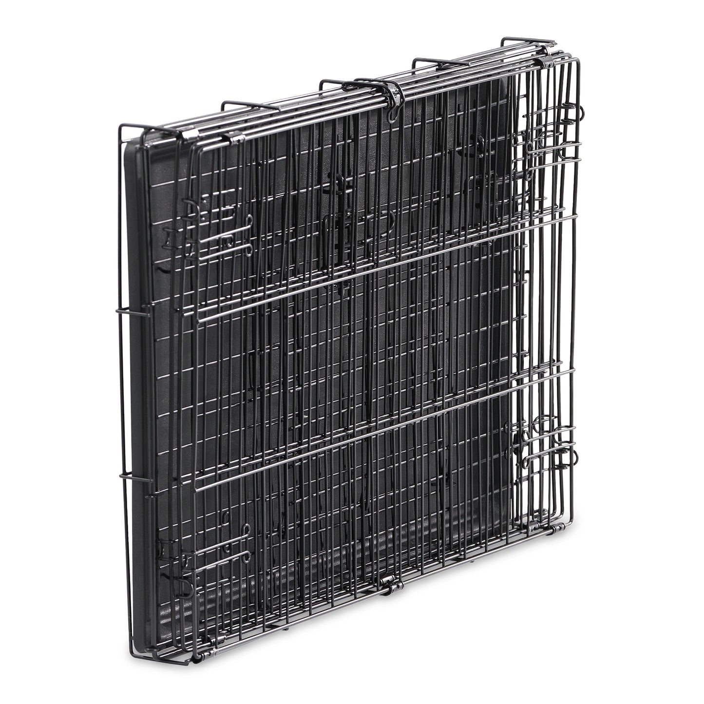 Foldable 48" Wire Crate for Dogs with Divider and Leak-Proof Tray