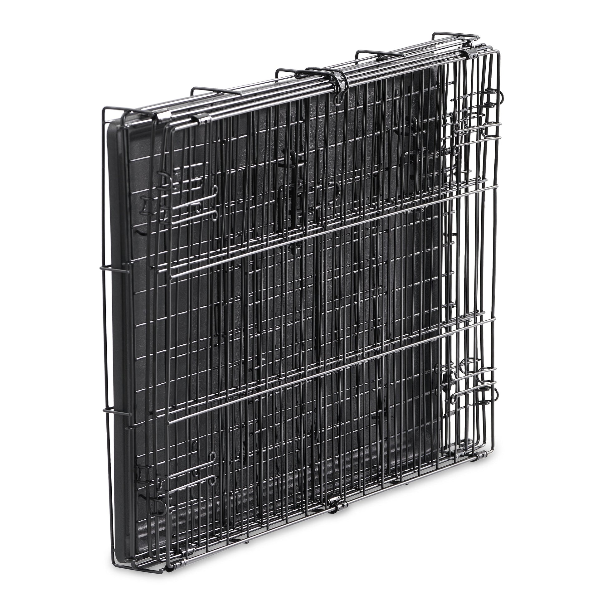 Foldable 48" Wire Crate for Dogs with Divider and Leak-Proof Tray
