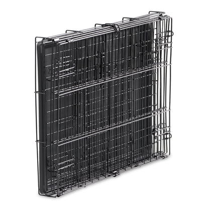 Foldable 48" Wire Crate for Dogs with Divider and Leak-Proof Tray