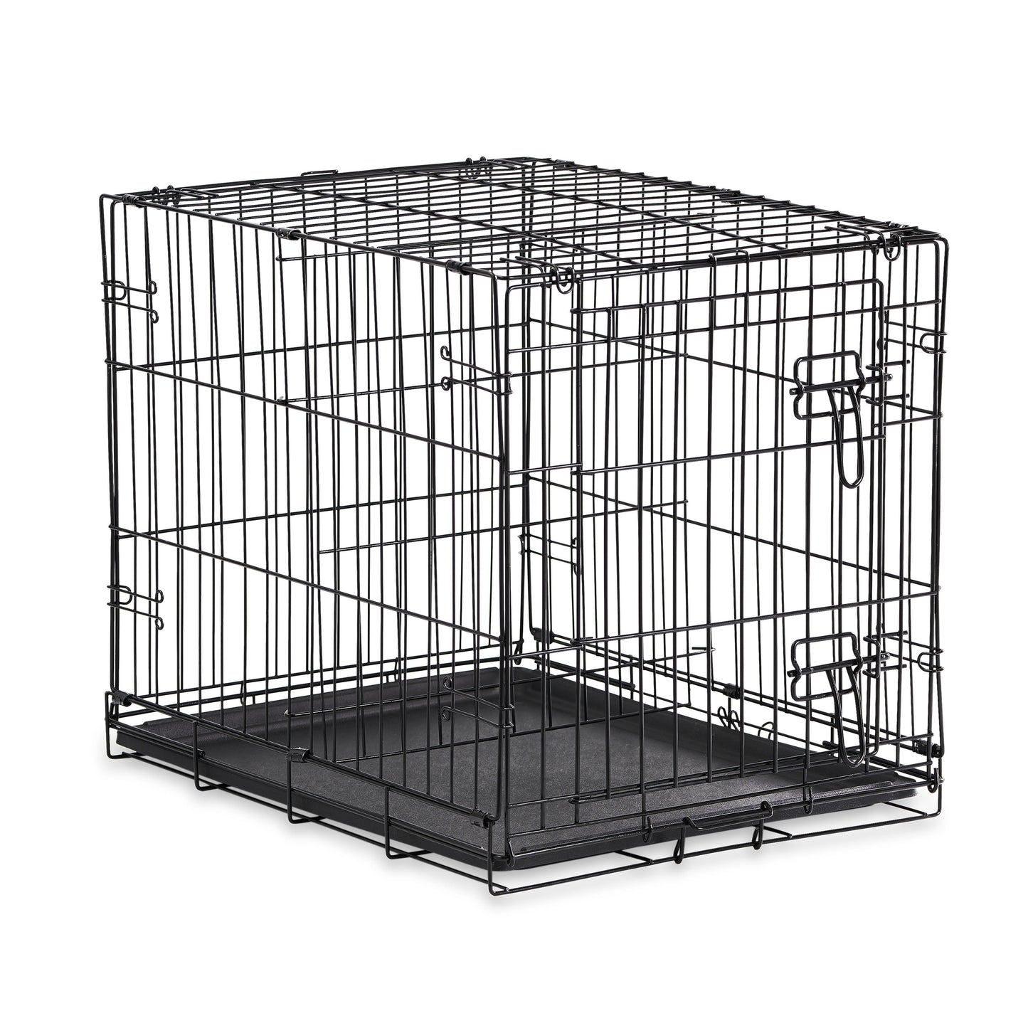 Foldable 48" Wire Crate for Dogs with Divider and Leak-Proof Tray