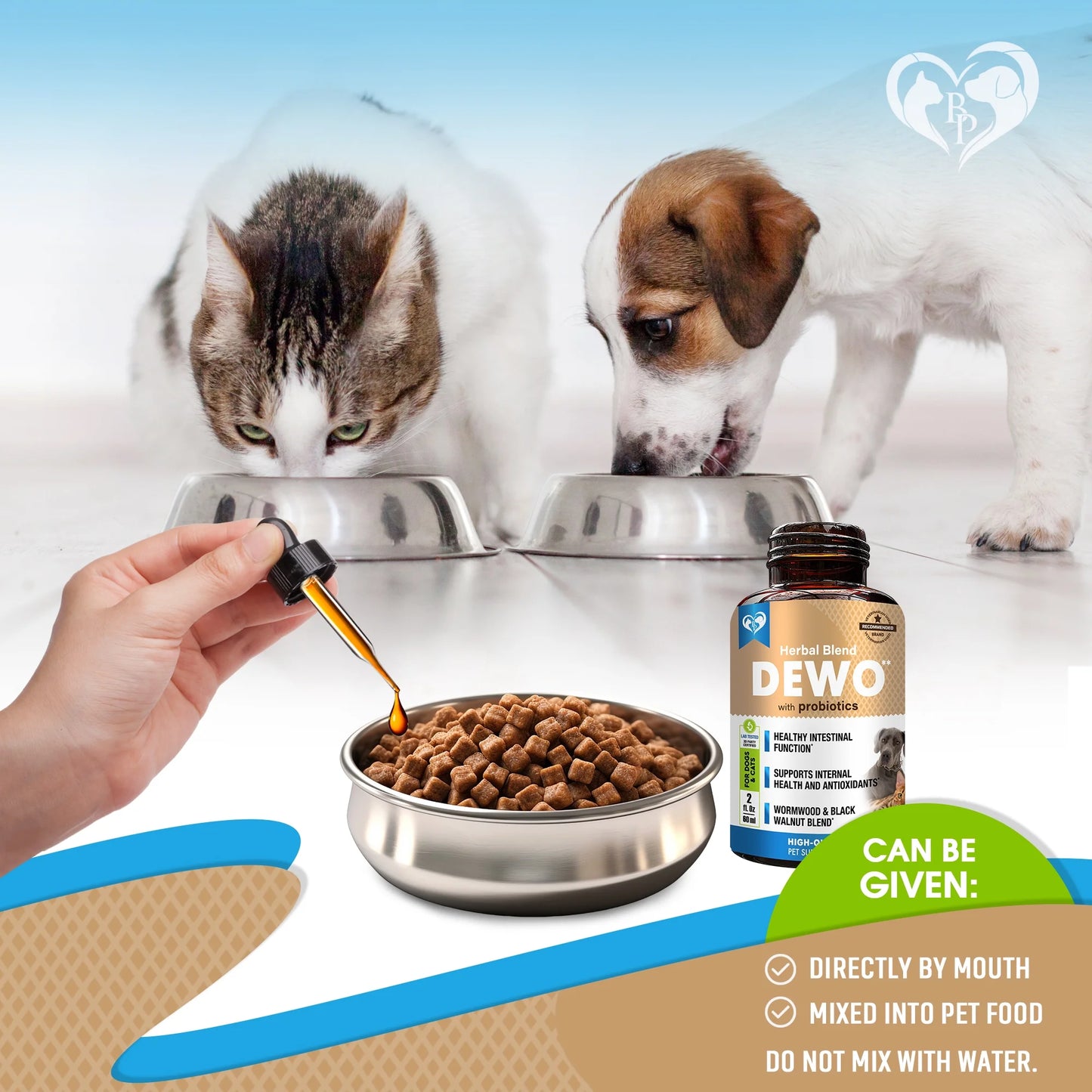 Natural Digestive Support for Dogs & Cats – Herbal Blend with Wormwood, Black Walnut & Probiotic – Supports Normal Gut & Flora Balance – Advanced Daily Formula