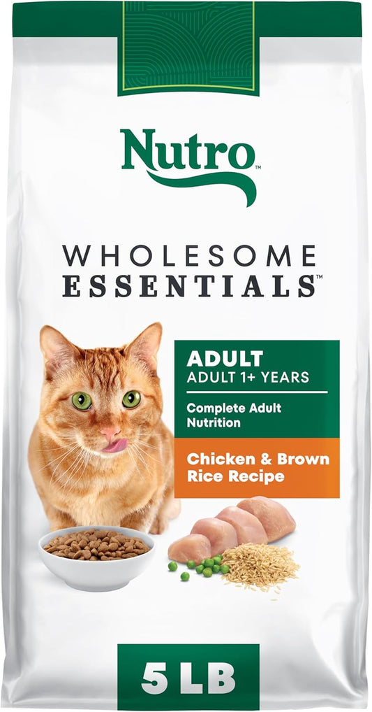 Wholesome Essentials Adult Dry Cat Food, Chicken & Brown Rice Recipe, 5 Lb. Bag