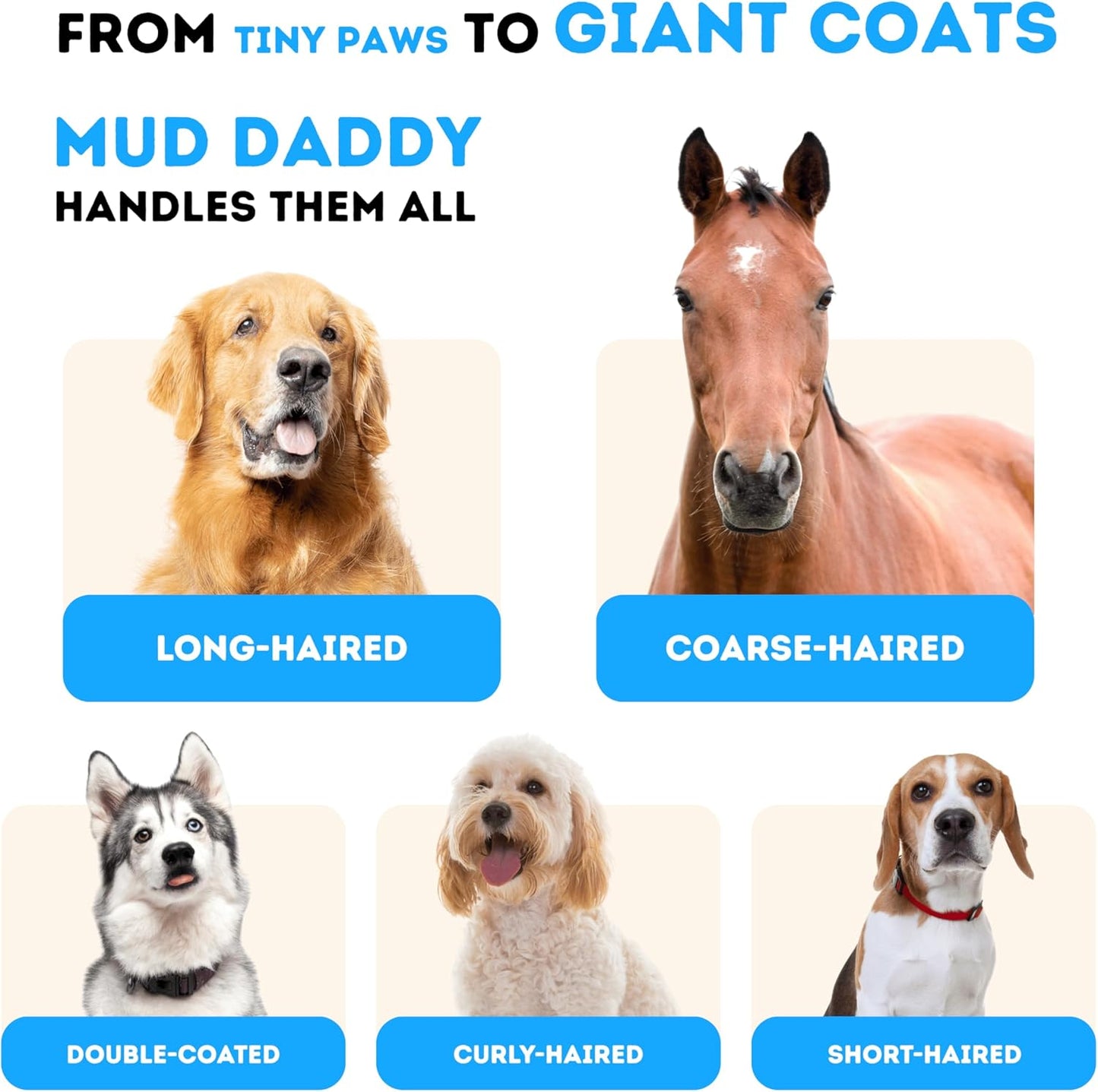 Dog Washer - Portable 2.1 Gallon (8L) with Bath Brush, Paw Cleaner, and Shower Hose Attachment, Red