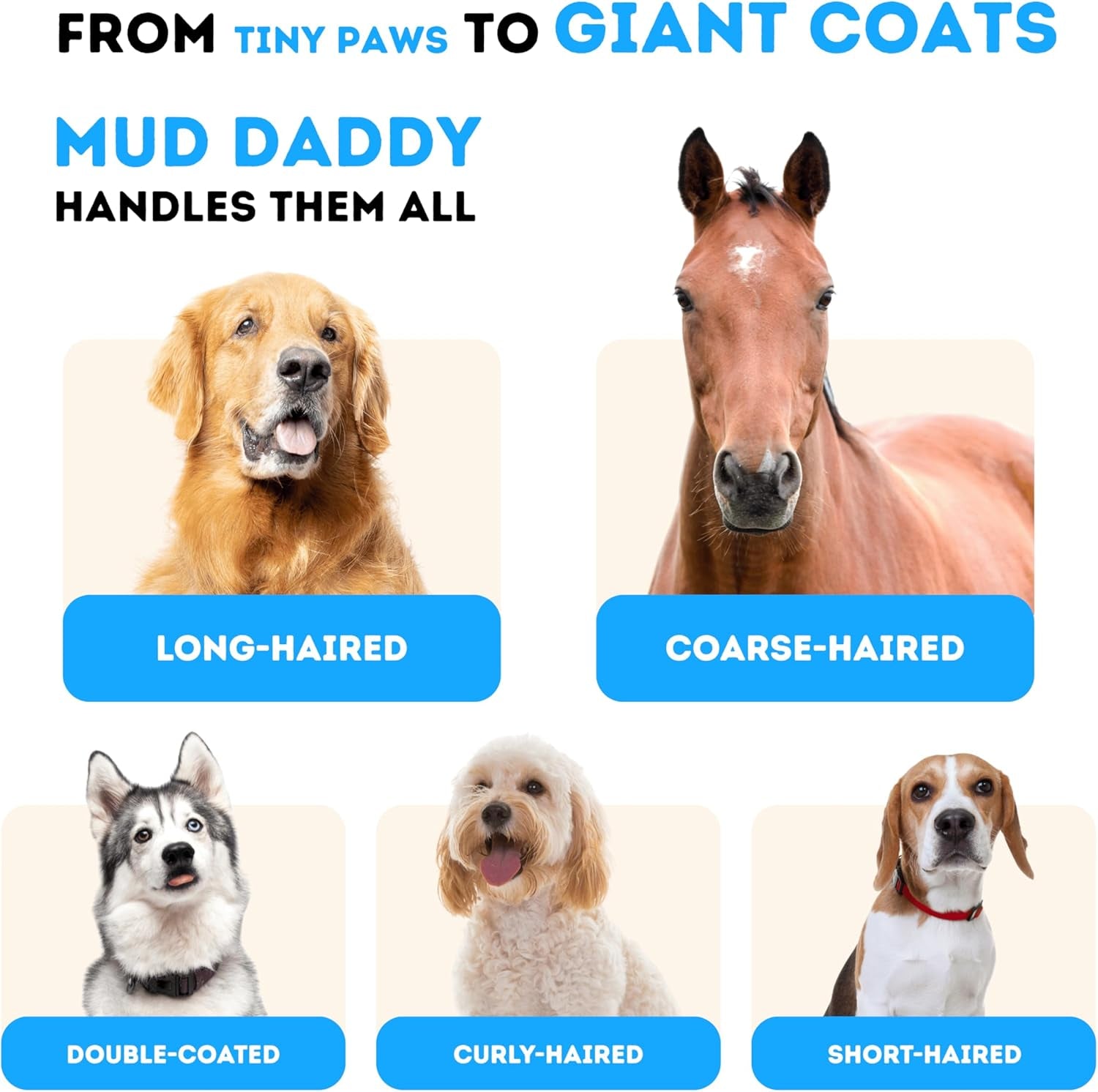 Dog Washer - Portable 2.1 Gallon (8L) with Bath Brush, Paw Cleaner, and Shower Hose Attachment, Red