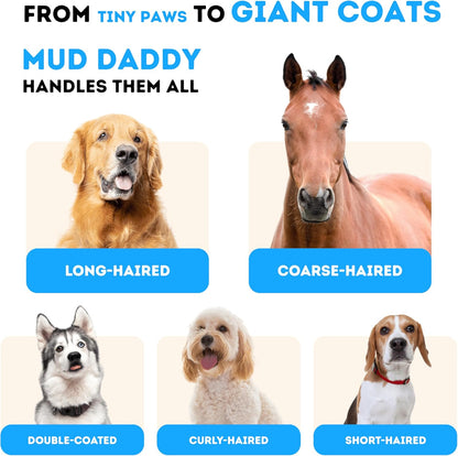 Dog Washer - Portable 2.1 Gallon (8L) with Bath Brush, Paw Cleaner, and Shower Hose Attachment, Red