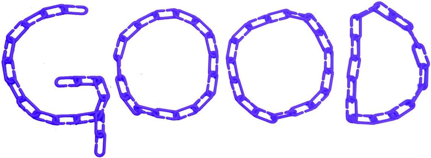 200-Piece Blue Plastic Chain Links & Toys - Interlocking C-Clip Bird Cage Accessories for Parakeets, Sugar Gliders, Small Pets (Climbing/Swinging Toys)