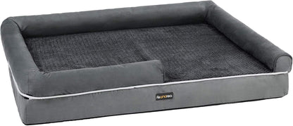 Dog Bed, Orthopedic Sofa, Memory Foam Mat, Removable Cover, 44 X 34 X 7.9 Inches, Dark Gray UPGW068G01