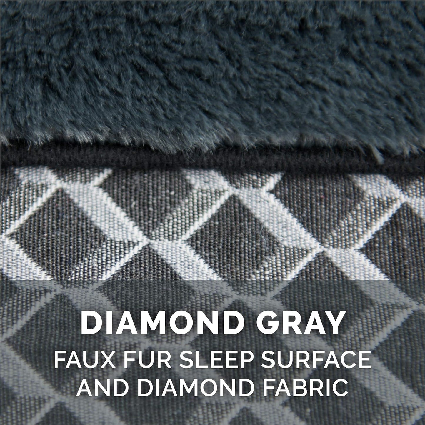 Replacement Dog Bed Cover Comfy Couch Plush & Décor Sofa-Style, Machine Washable - Diamond Gray, Jumbo (X-Large)